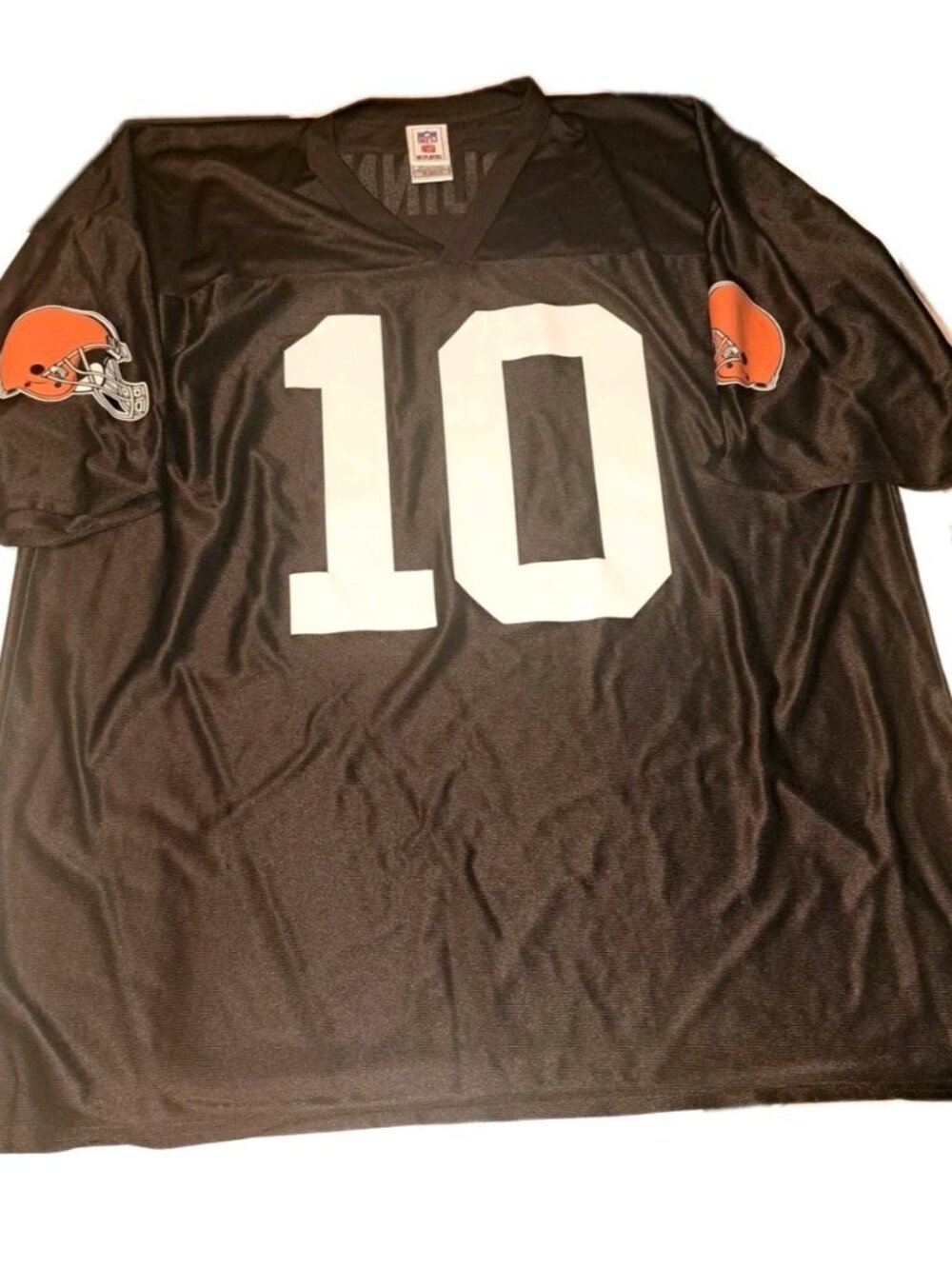 Reebok Cleveland Browns NFL Brady Quinn #10 Jersey Men's 2XL Brown Short Sleeve